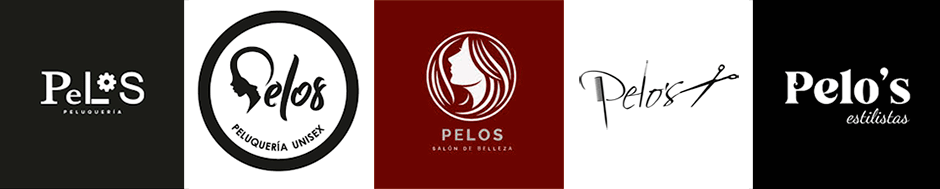 Mismo nombre de peluquerías reales pero con diferentes diseños y estilos